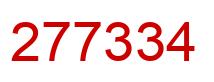 Number 277334 red image