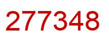 Number 277348 red image