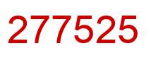 Número 277525 imagen rojo
