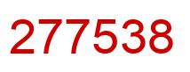 Number 277538 red image