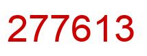 Number 277613 red image