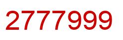 Número 2777999 imagen rojo