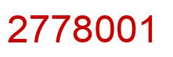 Número 2778001 imagen rojo