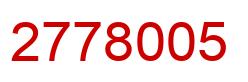 Número 2778005 imagen rojo