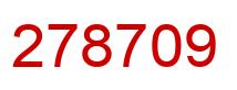 Number 278709 red image