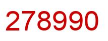 Number 278990 red image