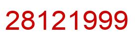 Number 28121999 red image