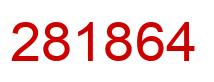 Number 281864 red image