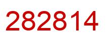 Number 282814 red image