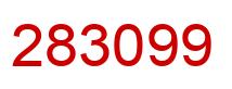 Number 283099 red image