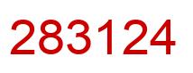 Number 283124 red image