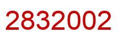 Número 2832002 imagen rojo