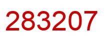 Number 283207 red image