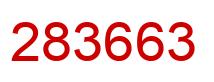 Number 283663 red image