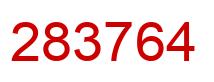 Number 283764 red image
