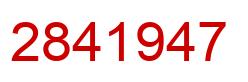 Número 2841947 imagen rojo