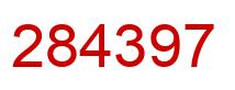 Number 284397 red image