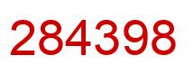 Number 284398 red image