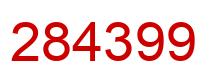 Number 284399 red image
