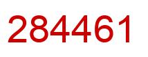 Number 284461 red image