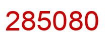 Number 285080 red image