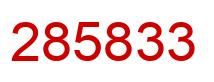 Number 285833 red image