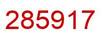 Number 285917 red image