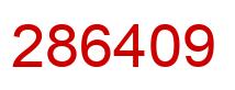 Number 286409 red image