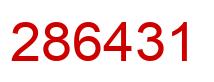 Number 286431 red image