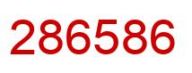Number 286586 red image