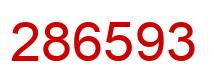 Number 286593 red image