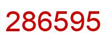 Number 286595 red image