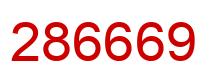 Number 286669 red image
