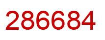 Number 286684 red image