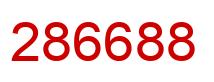 Number 286688 red image