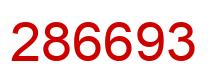Number 286693 red image