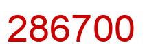Number 286700 red image