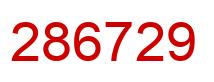 Number 286729 red image