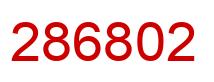 Number 286802 red image