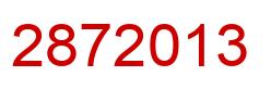 Número 2872013 imagen rojo
