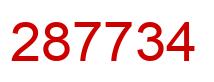 Number 287734 red image