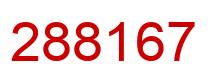 Number 288167 red image
