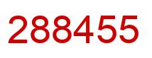 Number 288455 red image