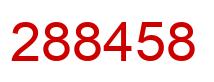 Number 288458 red image