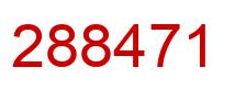 Number 288471 red image