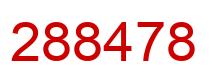 Number 288478 red image