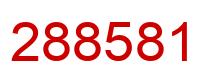 Number 288581 red image
