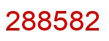 Number 288582 red image