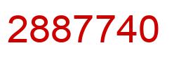 Number 2887740 red image