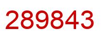 Número 289843 imagen rojo